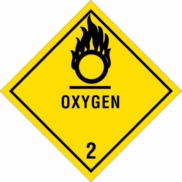 Tape Logic - 4" Long, Black & Yellow Paper D.O.T. Labels - For Multi-Use - Exact Industrial Supply