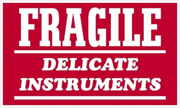 Tape Logic - 4" Long, Red/White Paper Shipping Label - For Multi-Use - Exact Industrial Supply