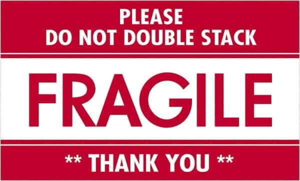 Tape Logic - 5" Long, Red/White Paper Shipping Label - For Multi-Use - Exact Industrial Supply