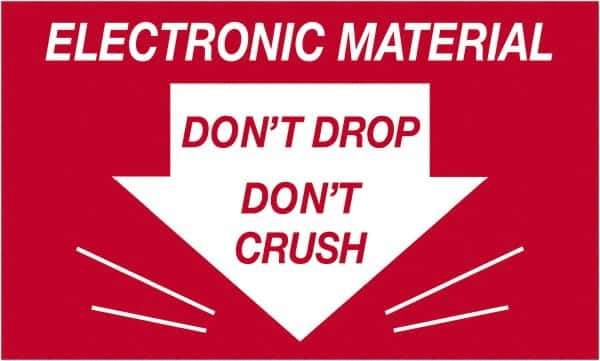 Tape Logic - 5" Long, Red/White Paper Shipping Label - For Multi-Use - Exact Industrial Supply