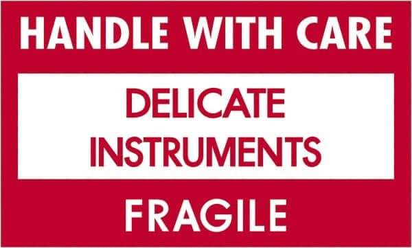 Tape Logic - 5" Long, Red, Black on White Paper Shipping Label - For Multi-Use - Exact Industrial Supply