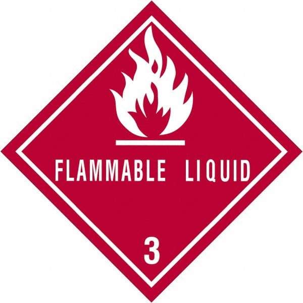 Tape Logic - 4" Long, Red/White Paper D.O.T. Labels - For Multi-Use - Exact Industrial Supply