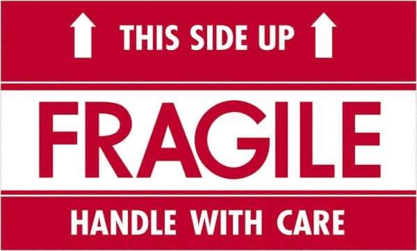 Tape Logic - 5" Long, Red/White Paper Shipping Label - For Multi-Use - Exact Industrial Supply