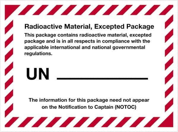 Tape Logic - 4-3/8" Long, Blue/White Paper D.O.T. Labels - For Multi-Use - Exact Industrial Supply