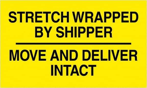 Tape Logic - 5" Long, Black & Yellow Paper Shipping Label - For Multi-Use - Exact Industrial Supply
