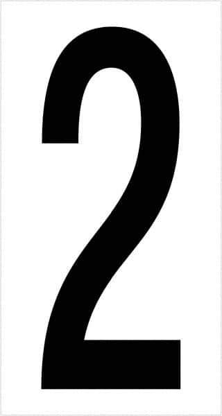 Tape Logic - 3-1/2" Long, Black/White Vinyl Numbers - For Multi-Use - Exact Industrial Supply