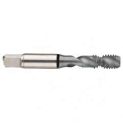 M8x1.25 6H 2-Flute Cobalt Black Ring Semi-Bottoming 45 degree Spiral Flute Tap-MolyGlide - Exact Industrial Supply