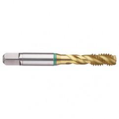 1-1/2-6 Dia. - 2B - 6 FL - Cobalt Bottoming Green Ring Tap FORM-E-TiN - Exact Industrial Supply