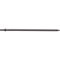 Mayhew - 1/8" Head Width, 18" OAL, Tapered Punch Chisel - Round Drive, Round Shank, Steel - Exact Industrial Supply