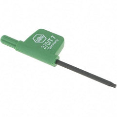 Wiha - T7 Torx Key - Flag-Style, 35mm Length Under Head, 2.6" OAL - Exact Industrial Supply