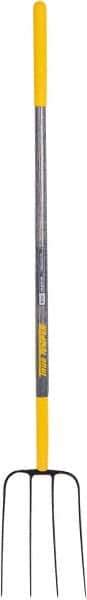 True Temper - Fork with 48" Handle with Grips - 8-1/4" Blade Width, 4 Tines, 12-1/2" Tine Length - Exact Industrial Supply