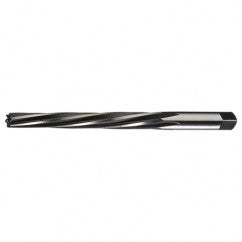 #9 LHS / RHC HSS Straight Shank Helical Flute Taper Pin Reamer - Bright - Exact Industrial Supply