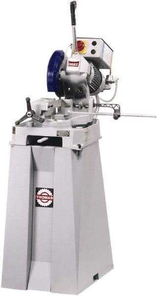Dake - 1 Cutting Speed, 10" Blade Diam, Cold Saw - 44 RPM Blade Speed, Floor Machine, 1 Phase, Compatible with Ferrous/Non-Ferrous Material - Exact Industrial Supply