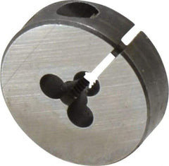Cle-Line - #5-40 UNC Thread, 13/16" Outside Diam High Speed Steel Round Die - 1/4" Thick, Right Hand Thread, Adjustable - Exact Industrial Supply