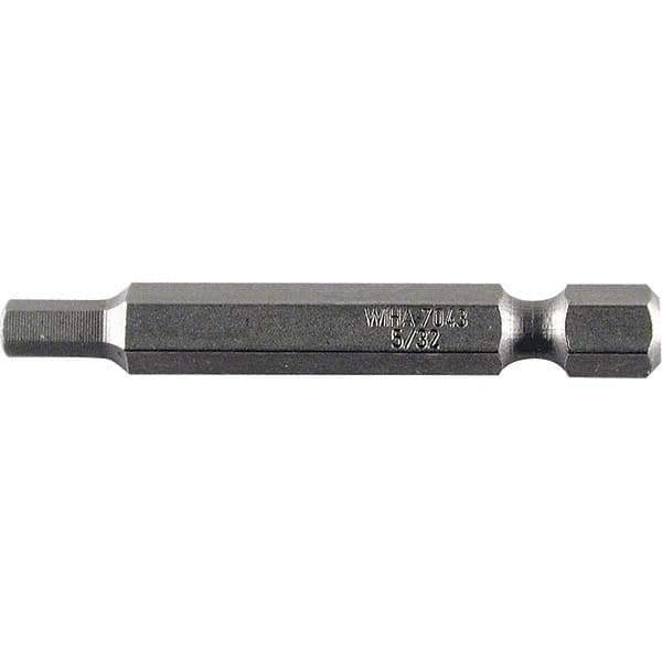 Wiha - 3/16" Power Bit - 1/4" Drive, 2" OAL - Exact Industrial Supply