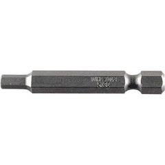 Wiha - 3/16" Power Bit - 1/4" Drive, 2" OAL - Exact Industrial Supply