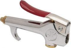 Value Collection - 90 Max psi Brass Thumb Lever Blow Gun - 1/4 NPT, 7/16" Tube Length, Chrome Plated Zinc - Exact Industrial Supply