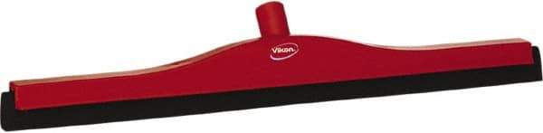 Vikan - 24" Foam Rubber Blade Bench Squeegee - Double Edge, Red, Plastic Holder - Exact Industrial Supply