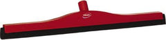 Vikan - 24" Foam Rubber Blade Bench Squeegee - Double Edge, Red, Plastic Holder - Exact Industrial Supply