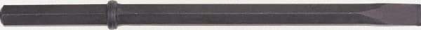 Ingersoll-Rand - 1" Head Width, 14" OAL, 1" Shank Diam, Scaling Chisel - Hex Drive, Hex Shank, Steel - Exact Industrial Supply