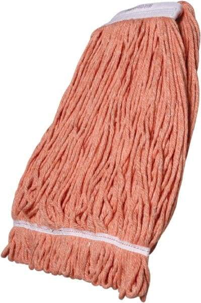 Ability One - 1-1/4" Medium Blended Fiber Loop End Mop Head - 4 Ply, Side Loading Connection - Exact Industrial Supply