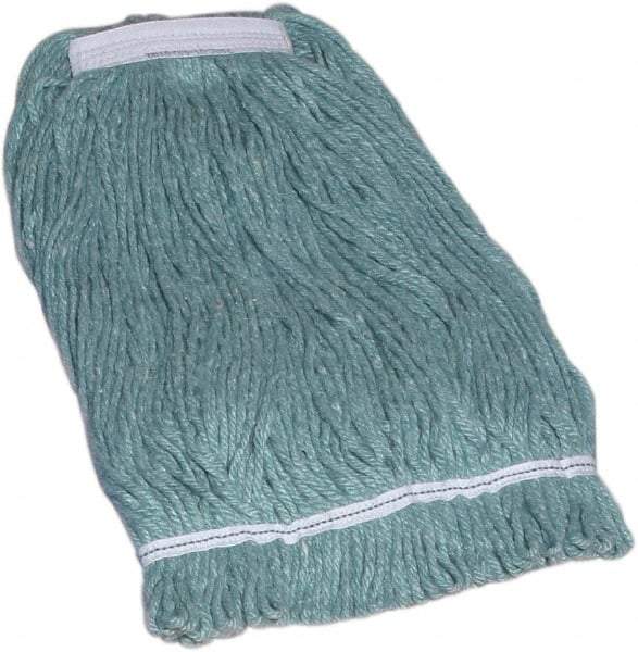 Ability One - 1-1/4" Medium Blended Fiber Loop End Mop Head - 4 Ply, Side Loading Connection - Exact Industrial Supply