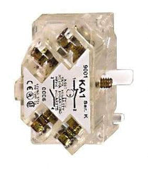 Square D - NO/NC, Multiple Amp Levels, Electrical Switch Contact Block - 125 VAC and 240 VAC, Screw Terminal, 30mm Hole, For Use with 9001K/SK - Exact Industrial Supply