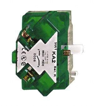 Square D - Multiple Amp Levels, Electrical Switch Contact Block - 125 VAC and 240 VAC, Screw Terminal, 30mm Hole, For Use with 9001K/SK - Exact Industrial Supply