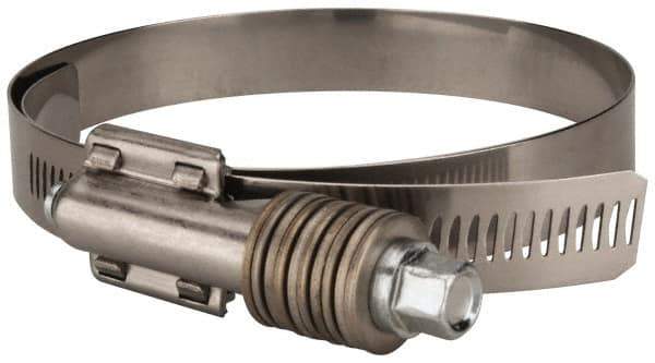 Value Collection - 3-3/4 to 4-5/8" Hose, 5/8" Wide x 0.7" Thick, Constant Torque Clamp - 3-3/4 to 4-5/8" Diam, Grade 304 Stainless Steel/Carbon Steel Screw - Exact Industrial Supply