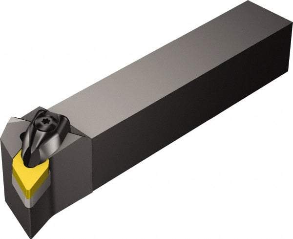 Sandvik Coromant - DDQN, Left Hand Cut, -17.50° Lead Angle, 1-1/4" Shank Height x 1-1/4" Shank Width, Negative Rake Indexable Turning Toolholder - 6" OAL, DNMG 15 04 08 Insert Compatibility, Series T-Max P - Exact Industrial Supply