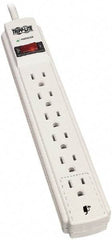 Tripp-Lite - 6 Outlets, 120 VAC15 Amps, 15' Cord, Power Outlet Strip - Floor, Keyhole Mount, 5-15 NEMA Configuration, 1.23" Strip - Exact Industrial Supply