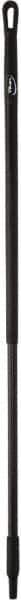 Vikan - 51 x 1-1/4" Fiberglass Squeegee Handle - European Threaded Connection, Black - Exact Industrial Supply
