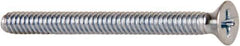 Value Collection - #4-40 UNC, 1-1/4" OAL Phillips Drive Machine Screw - Flat Head, Grade J82 Steel, Zinc-Plated Finish, Without Washer - Exact Industrial Supply