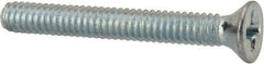 Value Collection - #5-40 UNC, 1" OAL Phillips Drive Machine Screw - Flat Head, Grade J82 Steel, Zinc-Plated Finish, Without Washer - Exact Industrial Supply
