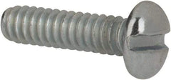 Value Collection - #4-40 UNC, 7/16" Length Under Head Slotted Drive Machine Screw - Pan Head, Grade J82 Steel, Zinc-Plated Finish, Without Washer - Exact Industrial Supply