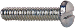 Value Collection - #5-40 UNC, 5/8" Length Under Head Slotted Drive Machine Screw - Pan Head, Grade J82 Steel, Zinc-Plated Finish, Without Washer - Exact Industrial Supply