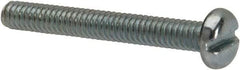 Value Collection - #5-40 UNC, 1" Length Under Head Slotted Drive Machine Screw - Pan Head, Grade J82 Steel, Zinc-Plated Finish, Without Washer - Exact Industrial Supply