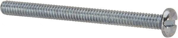 Value Collection - #5-40 UNC, 1-1/2" Length Under Head Slotted Drive Machine Screw - Pan Head, Grade J82 Steel, Zinc-Plated Finish, Without Washer - Exact Industrial Supply