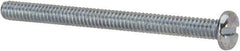 Value Collection - #5-40 UNC, 1-1/2" Length Under Head Slotted Drive Machine Screw - Pan Head, Grade J82 Steel, Zinc-Plated Finish, Without Washer - Exact Industrial Supply