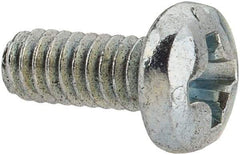 Value Collection - #5-40 UNC, 5/16" Length Under Head Phillips Drive Machine Screw - Pan Head, Grade J82 Steel, Zinc-Plated Finish, Without Washer - Exact Industrial Supply