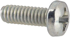 Value Collection - #5-40 UNC, 3/8" Length Under Head Phillips Drive Machine Screw - Pan Head, Grade J82 Steel, Zinc-Plated Finish, Without Washer - Exact Industrial Supply