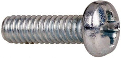 Value Collection - #5-40 UNC, 7/16" Length Under Head Phillips Drive Machine Screw - Pan Head, Grade J82 Steel, Zinc-Plated Finish, Without Washer - Exact Industrial Supply