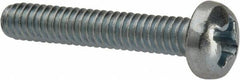 Value Collection - #5-40 UNC, 3/4" Length Under Head Phillips Drive Machine Screw - Pan Head, Grade J82 Steel, Zinc-Plated Finish, Without Washer - Exact Industrial Supply