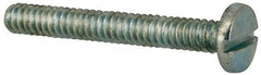 Value Collection - #4-40 UNC, 7/8" Length Under Head Slotted Drive Machine Screw - Binding Head, Grade J82 Steel, Zinc-Plated Finish, Without Washer - Exact Industrial Supply