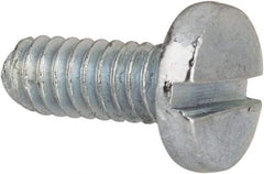 Value Collection - #5-40 UNC, 5/16" Length Under Head Slotted Drive Machine Screw - Binding Head, Grade J82 Steel, Zinc-Plated Finish, Without Washer - Exact Industrial Supply
