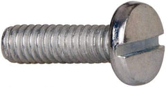 Value Collection - #5-40 UNC, 7/16" Length Under Head Slotted Drive Machine Screw - Binding Head, Grade J82 Steel, Zinc-Plated Finish, Without Washer - Exact Industrial Supply