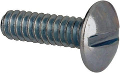 Value Collection - #4-40 UNC, 3/8" Length Under Head Slotted Drive Machine Screw - Truss Head, Grade J82 Steel, Zinc-Plated Finish, Without Washer - Exact Industrial Supply