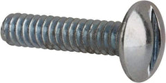 Value Collection - #4-40 UNC, 1/2" Length Under Head Slotted Drive Machine Screw - Truss Head, Grade J82 Steel, Zinc-Plated Finish, Without Washer - Exact Industrial Supply