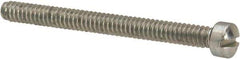Value Collection - #4-40 UNC, 1-1/4" Length Under Head Slotted Drive Machine Screw - Fillister Head, Grade J82 Steel, Zinc-Plated Finish, Without Washer - Exact Industrial Supply
