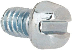 Value Collection - #5-40 UNC, 3/16" Length Under Head Slotted Drive Machine Screw - Fillister Head, Grade J82 Steel, Zinc-Plated Finish, Without Washer - Exact Industrial Supply